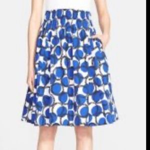Kate Spade Floral Blue and White Skirt